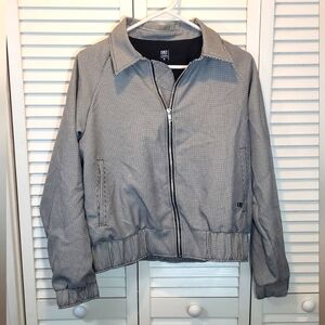 Albion Fit Houndstooth Bomber Jacket NWT